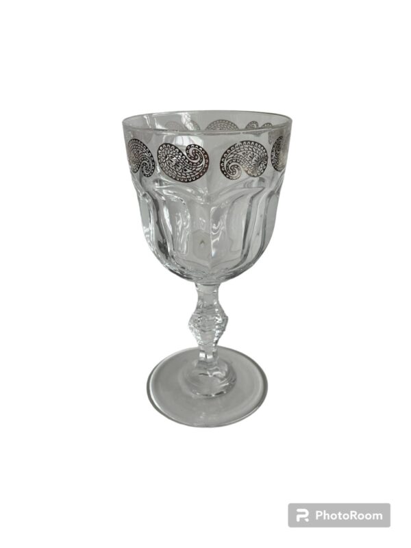 bicchieri acqua box 6 water glasses stem samarah silver linea egizia filo d'oro