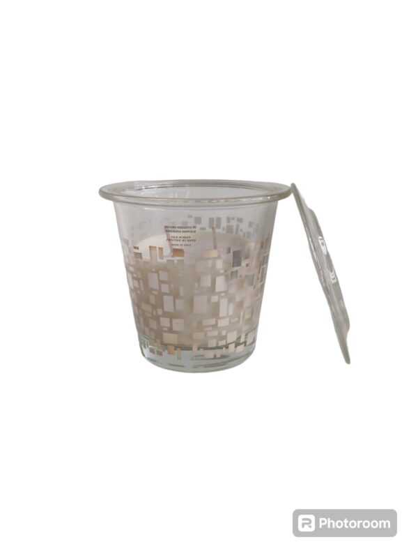 candela bougie large quadrati small 01 argento d13.5 h12.5cm linea egizia