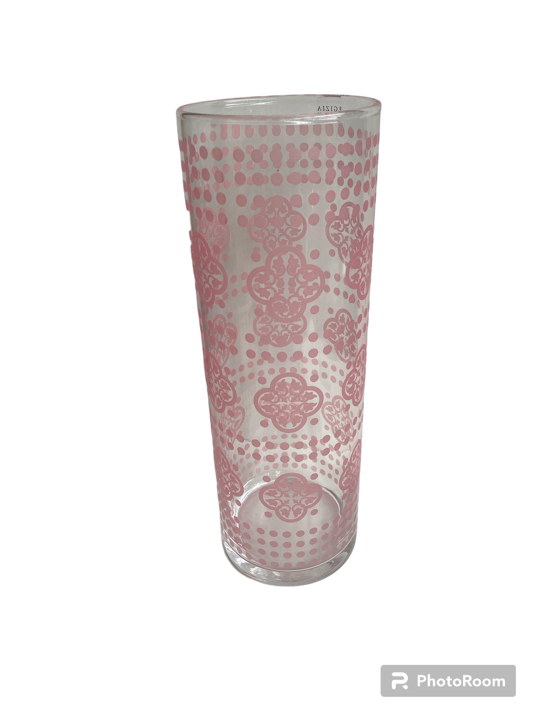vaso cilindrico macarons rosa d12 h35 linea egizia