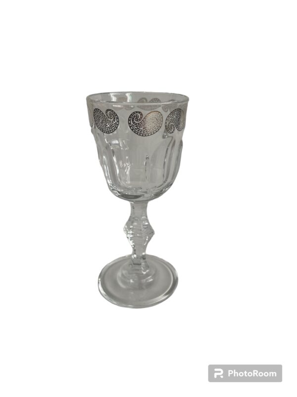 bicchieri box 6 vodka stem samarah argento d6 h10.5cm linea egizia