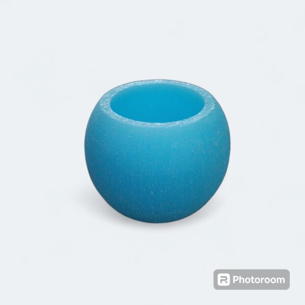 porta candela blu