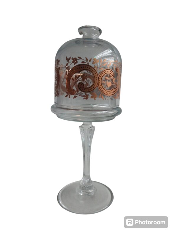 alzatina c/campana romantic garden d8.5 h22cm linea egizia
