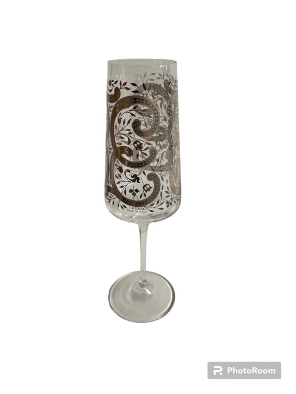 bicchieri box 2pz calici flute romantic garden d5 h24cm