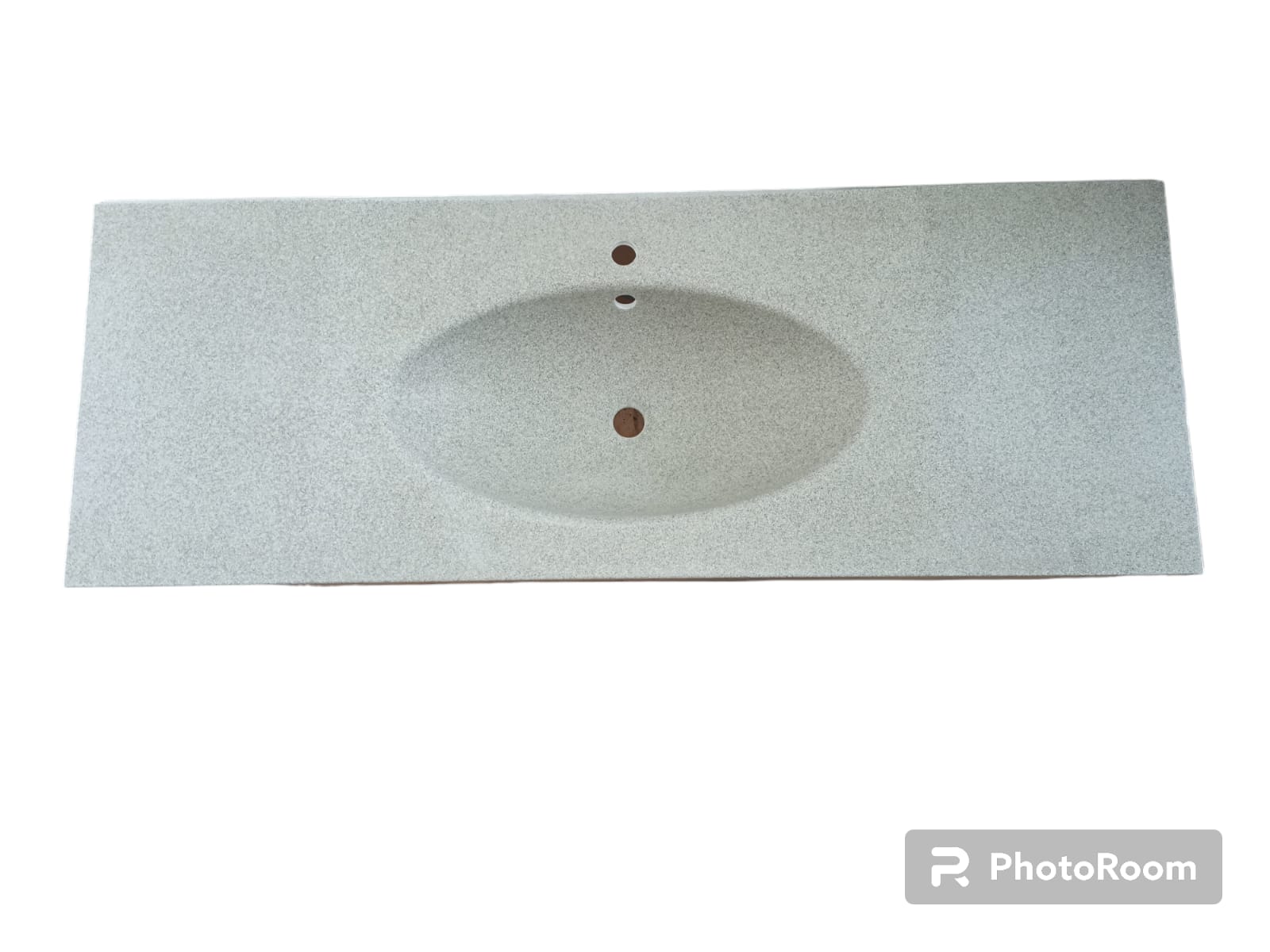 TOP LAVABO LAVANDINO INTEGRATO SOSPESO GRIGIO MARMORESINA BUGNATO PIETRA ARREDO BAGNO 145x53