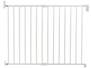 Cancelletto Munchkin Lindam per neonati, cancelletto e parascale, ideale per bambini e animali domestici, pratico cancelletto per bambini per un facile montaggio, 64,5-102 cm, bianco (usato solo per esposizione - potrebbero mancare alcune viti e fischer)