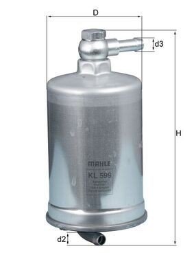 MAHLE ORIGINAL KL 599 Filtro carburante per AUDI A4