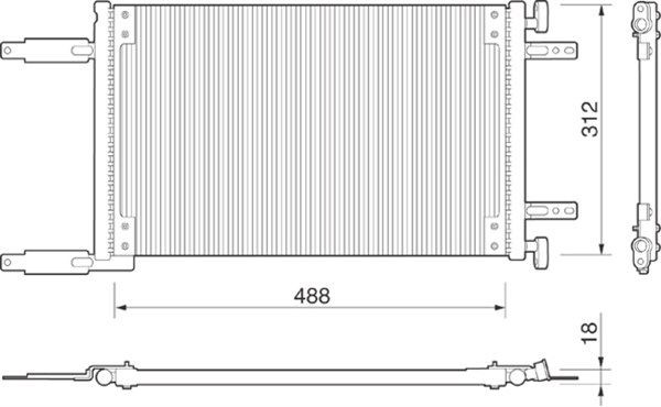MAGNETI MARELLI 350203148000 Condensatore climatizzatore per FIAT DOBLO