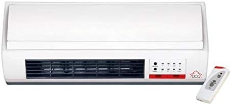 DCG Eltronic TCM 55 - Riscaldatore a ventola, a parete, bianco, 2000 W, 1000 W