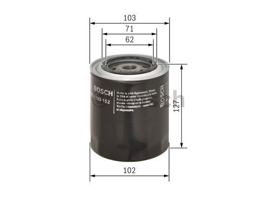 bosch 0451203152 FILTRO OLIO FIAT P3152