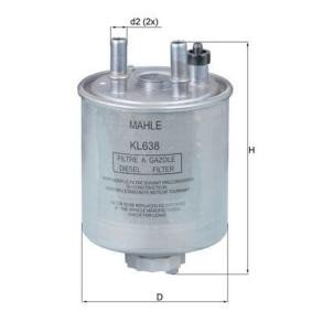 MAHLE ORIGINAL KL 638 Filtro carburante per RENAULT TWINGO, LAGUNA, KANGOO