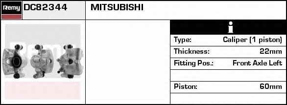 PINZA FRENO Brake caliper front left DC82344 MITSUBISHI