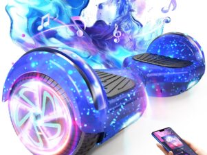 SISIGAD Hoverboard 6,5 pollici Hoverboard a 2 ruote a doppio motore con luci a LED Bluetooth