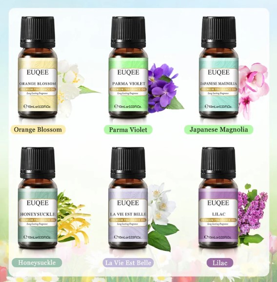 EUQEE FALLING IN LOVE SET MULTI PROFUMI 6 BOCCETTE ORANGE, LILLAC, JAPANESE MAGNOLIA, LA VIE EST BELLE, ORANGE BLOSON, HONEY SUCLE, PARMA VIOLET