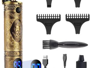 Tagliacapelli Uomo Professionale,Trimmer 0mm,Macchinetta per Capelli,Rasoio per Capelli USB Ricaricabile Impermeabile Portatile Rasoio Elettrico Barba,Schermo LED,Adatto Adulti e Barbiere NUOVO MAI USCITO DALLA SCATOLA