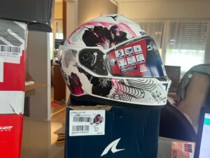 SHARK, Casco moto pari al nuovo mai usato  integrale D-SWKAL 3 MAYFER, White violet anthracite WVA, XS